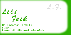 lili feik business card
